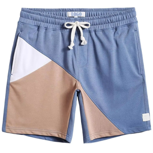 Shorts de sport décontractés pour hommes, respirants, en laine, pour l'été, la mode, l'entraînement, la gym, le loisir, avec poches zippées, 100% coton brodé - Product Image 1