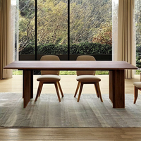 Table de salle à manger de grande taille en bois de teck pour meubles de maison Hôtels Villas Design de salle à manger de qualité supérieure