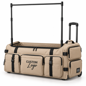 Wheeled Performance Gear Bag Custom <b>Dance</b> <b>Equipment</b> Carrier with Multi Pocket Design Strap Buckles for Studio Lessons - Product Image 3