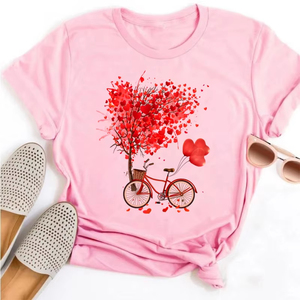 T-shirts pour femmes à imprimé floral, décontractés, respirants, doux, à manches courtes, amples, confortables, imprimés, pour l'été - Product Image 6