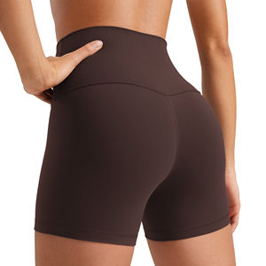 Shorts de sport sans couture pour femmes, taille haute, légers, réversibles, en Spandex/Nylon, pour le yoga, le jogging, le fitness et la course à pied - Product Image 5
