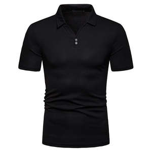 เสื้อยืดโปโลผู้ชายคอวีทรงหลวมสไตล์ยุโรป แขนสั้น รุ่นใหม่ ขายส่งสำหรับฤดูร้อน - Product Image 3