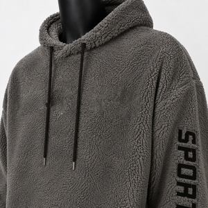 Sudadera con Capucha de Forro Polar Personalizada, Sudadera con Capucha Sherpa Extra Grande, Sudadera Cálida para Invierno, Ropa Urbana, Bordado Personalizado - Product Image 6