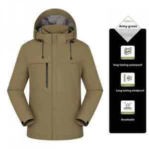 Veste polaire pour homme, coupe-vent, imperméable, avec logo personnalisé, épaisse, détachable, pour la montagne, le ski - Product Image 6