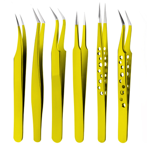Pince à épiler courbée en acier inoxydable à marque privée, pointe lisse, longueur adaptée pour extensions de cils, outils pour cils, pince à épiler argentée pour cils - Product Image 5