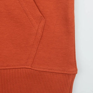 <b>Men's</b> <b>Orange</b> Hooded Fleece Sweatshirt Regular Fit Print Casual Pullover Front Pocket Autumn Wear Eco-Friendly 100% Cotton 400g - Product Image 2