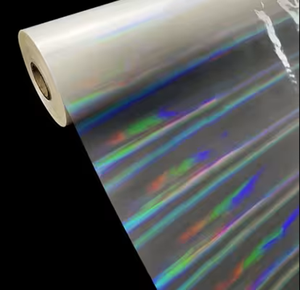 Pegatina Adhesiva Holográfica Transparente Arcoíris Sin Costuras, Vinilo Láser Iridiscente, 100 Hojas, para Manualidades y Envoltura de Regalos - Product Image 2