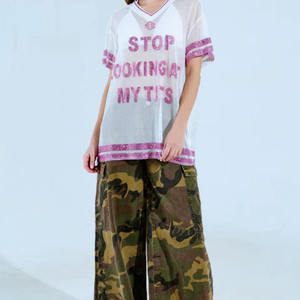 Jersey de Fútbol Americano Extra Grande para Mujer, Diseño con Letras de Pedrería, Ligero, Transpirable, Malla, Proveedor Mayorista OEM - Product Image 5