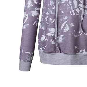 Sweat à capuche d'été pour femme, motif feuilles tropicales, matière légère, douce et aérée, coupe classique tendance - Product Image 5