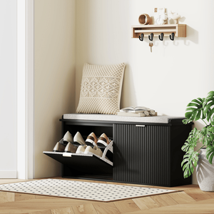 Mobile Portascarpe Moderno in Legno Massello con Ripiani Regolabili, Arredamento per Soggiorno ad Alta Resistenza per Uso Domestico - Product Image 4