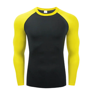 Rash Guard Gym Wear MMA Heat-Transfer Printed Full <b>Sleeves</b> Custom Logo Men Compression Shirt Spandex/Polyester Breathable - Product Image 2