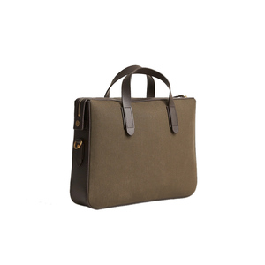 Maletín Vintage de Lona con Detalles en Cuero, Unisex, Estilo Clásico, Cierre de Cremallera Resistente, Personalizable, para Almacenamiento Profesional de Fotografía - Product Image 2