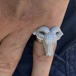 Unique Iced Hand Shape Wrap Statement Ring Moissanite <b>Solid</b> <b>Silver</b> Luxury Hip Hop Jewelry Trendy Fashion Women's Rose Gold - Product Image 3