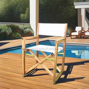 Sillón Plegable de Bambú Ecológico y Moderno para Exteriores, Sala de Estar, Comedor, Cafetería y Tienda - Product Image 1