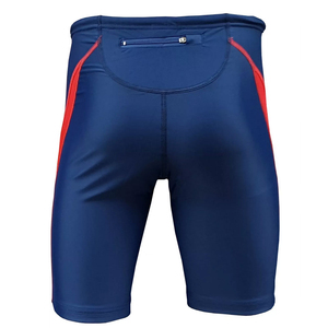 Shorts de sport pour homme, noir et vert, à séchage rapide, taille mi-haute, fermeture élastique, longueur courte, en nylon et élasthanne tricoté - Product Image 5