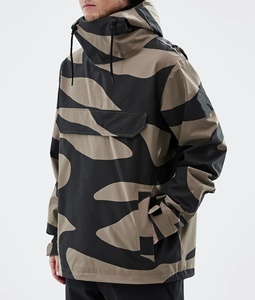Men's <b>Camouflage</b> Hooded Waterproof Snowboard Jacket Winter Sporty Style with Pockets and Zipper Closure - Product Image 1