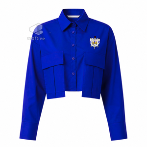 Chemise de travail professionnelle boutonnée pour femmes Sigma Gamma Rho, idéale pour les réunions d'affaires et le bureau - Product Image 1