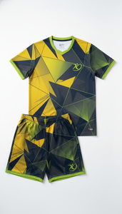 Ensemble maillot et short de volley-ball personnalisé en turquoise à rayures tigrées, séchage rapide, uniforme d'équipe, sublimation, vêtements de sport OEM en gros - Product Image 4