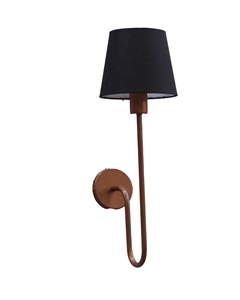 Lampe murale en tissu moderne, applique murale nordique pour chevet, luminaire mural de luxe pour hôtel, éclairage intérieur minimaliste, abat-jour en tissu noir - Product Image 1
