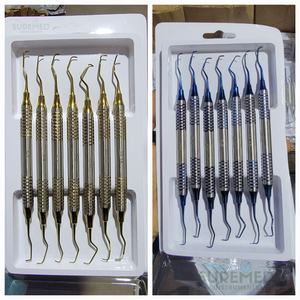 ชุดเครื่องมือขูดหินปูนเกรซี่ 7 ชิ้น ชุดขูดหินปูนทางทันตกรรม ด้ามจับกลวง ทำจากสแตนเลสสตีล ชุดผ่าตัด 7 ชิ้น เกรซี่ คิวเร็ตต์ - Product Image 1