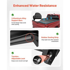 Copertura Morbida Avvolgibile per Cassone (Tonneau Cover) Compatibile con Nuova Carrozzeria Chevy Silverado/GMC Sierra 1500 (2019-2025) per Cassone da 5.8 ft (5 ft 9 in) - Product Image 3