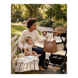 Bolso de Maternidad para Mujer, Cuero Genuino, Forro de Poliéster, Cierre Magnético, Ligero, Gran Capacidad, Resistente al Agua, a la Moda - Product Image 6