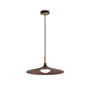 Lampe suspendue moderne en bois style farmhouse, avec abat-jour en verre blanc, pour salle à manger - Product Image 2
