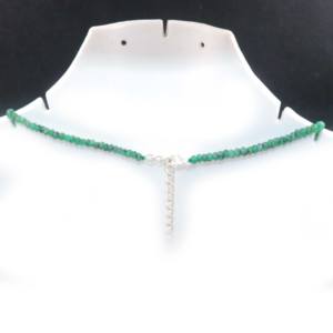 Collier de perles d'émeraude zambienne magnifique, très demandé, 4-6 mm, perles de pierres précieuses d'émeraude verte, collier en argent sterling - Product Image 5