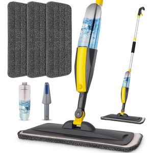 Mop Spray Ricaricabile da 400ml con 2 Panni di Ricambio per Pulizia a Secco e Umido di Pavimenti Domestici e Commerciali - Product Image 1