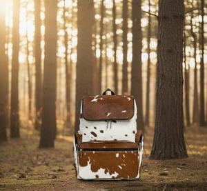 <b>Real</b> Cowhide Hairon <b>Backpack</b> Luxury Genuine <b>Leather</b> Travel Bag Western Design Custom Logo Wholesale OEM LHBP-0260 - Product Image 6