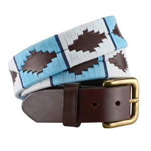 Ceinture Polo en Cuir de Vache Faite Main en Argentine, Ceinture Colorée avec Boucle en Alliage - Product Image 1