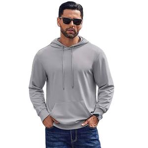 เสื้อฮู้ดแขนยาวแบบสวมหัวเสื้อฮู้ดแบบกำหนดเองดีไซน์เรียบ - Product Image 1