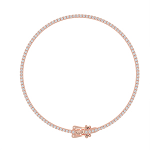 Bracelet tennis torsadé et tressé en or 14kt 18kt avec diamants ronds brillants 112 carats et fermoir texturé en forme de boîte - Product Image 5