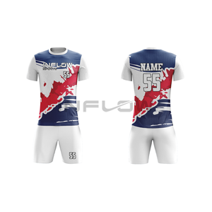 Camiseta de fútbol 100% poliéster, sublimación completa, diseño personalizado, logotipo impreso, uniforme de fútbol para hombre - Product Image 2