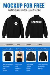 เสื้อสเวตเชิ้ตคอเต่าโอเวอร์ไซส์ผ้าฝ้ายสำหรับผู้หญิง สกรีนโลโก้ได้ตามต้องการ ขายดี ทรงหลวม สวมใส่สบาย ไม่ยับ แห้งเร็ว - Product Image 3