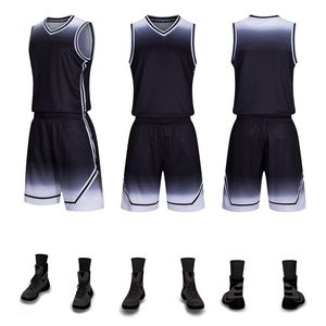 Uniformes de baloncesto sublimados transpirables que absorben la humedad, camisetas y pantalones cortos de talla grande para equipos y clubes - Product Image 5