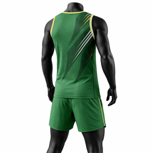 Conjunto de Camiseta y Pantalones Cortos de Baloncesto Verde Unisex, Ropa Deportiva Transpirable con Impresión Digital, 100% Poliéster, Nombre Personalizado - Product Image 5