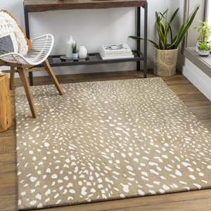 Tapis moderne fait main de couleur beige à pois blancs pour la maison, le salon et la chambre, lavable, idéal pour les pique-niques, ensembles de tapis - Product Image 2