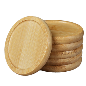 Posavasos de Madera de Bambú Natural Personalizados de Estilo Vintage, Absorbentes para Café, Té, Bodas, para Comedor y Cocina - Product Image 2