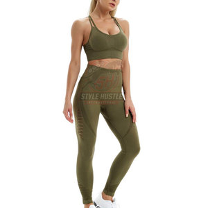 Nuevo Diseño, Conjunto de Yoga para Mujer con Logotipo Personalizado, Secado Rápido, Transpirable, en Venta - Product Image 3