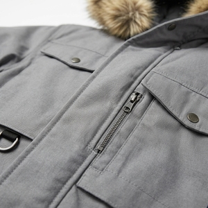 Durable Hooded Wax Cotton <b>Jacket</b> Front Logo Casual Outdoor Windproof Warm Lightweight Comfortable Mens Womens Fashion Outerwear - Product Image 5