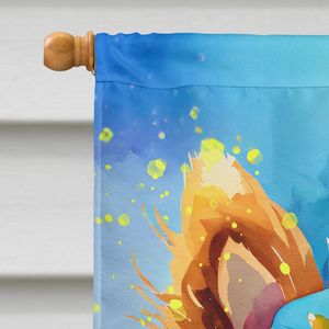 Yorkshire Terrier Hippie gran porche poste decorativo patio Banner Multicolor colgante de pared poliéster casa tamaño ilustraciones Multicolor - Product Image 3