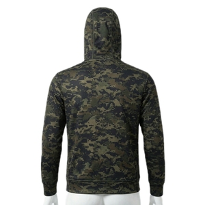 Sweat à capuche de chasse coupe courte et oversize pour homme, en softshell coupe-vent 500 g/m², avec broderie appliquée, fermeture éclair effet vieilli et impression personnalisée - Product Image 5