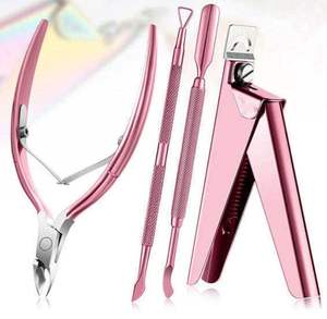 Coupe-ongles et pince à cuticules en acier inoxydable de couleur personnalisée avec éliminateur de peaux mortes - Product Image 2