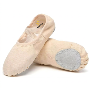 MBAANI Chaussures de ballet souples pour femmes, chaussures d'entraînement de danse plates en tissu extensible, taille 34 - Product Image 6