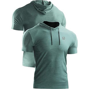 Camisetas Deportivas Unisex Personalizadas, Paquete de 3, Camisetas de Manga Corta para Correr, Sudadera con Capucha, Transpirable, Secado Rápido, Protección UV, Spandex/Poliéster - Product Image 2