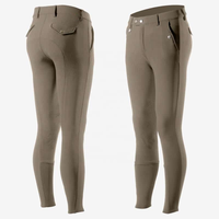 Pantalones de equitación para hombres Pantalones ecuestres Diseño personalizado Patrón de impresión Asiento de silicona completo Medias de equitación
