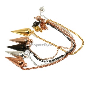 ลูกตุ้มทรงกรวยทำจากโลหะทองเหลืองแกะสลักทำด้วยมือสำหรับเจาะโลหะ - Product Image 1