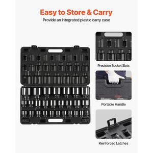 Set di chiavi a bussola a impatto da 29 pezzi con attacco da 3/4 di pollice, bussole a 6 punte e costruzione robusta (dimensione 22 mm) - Product Image 6