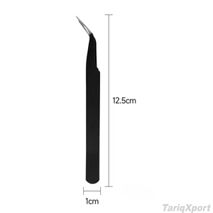 Pince à épiler pour extensions de cils de haute qualité, pointe droite, 10 mm, acier inoxydable, outil de beauté, OEM, marque privée - Product Image 2